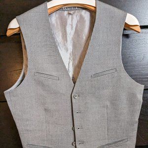 Grey Wool Vest - Express - Small